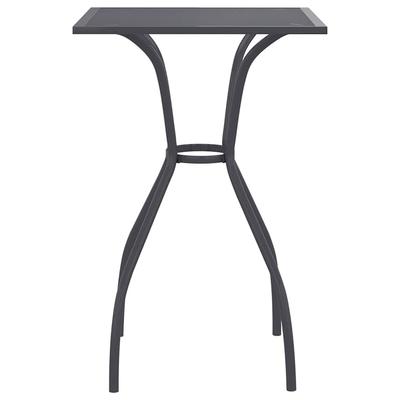 Garden Table Anthracite Grey 50 X 50 X 72 Cm Steel Mesh Design
