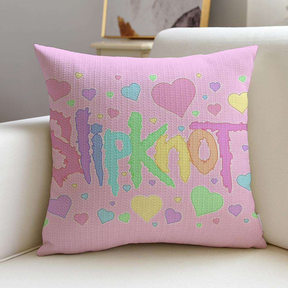 Brutal SSlipknotS Cushion Cover Breathable and skinfriendly linen pillowcase square removable and washable cushion