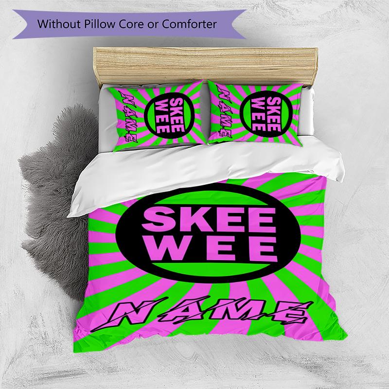 3pcs Custom Name Alpha Kappa Alpha logo Bedding Set Duvet Cover Closure Includes 1 Duvet Cover & 2 Pillowcases for All Seasons Bedroom Decor