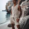 European Summer 2026 Casual Knitwear Two-Piece Set: Breathable, Trendy Hollow-Out Shorts & Versatile Top