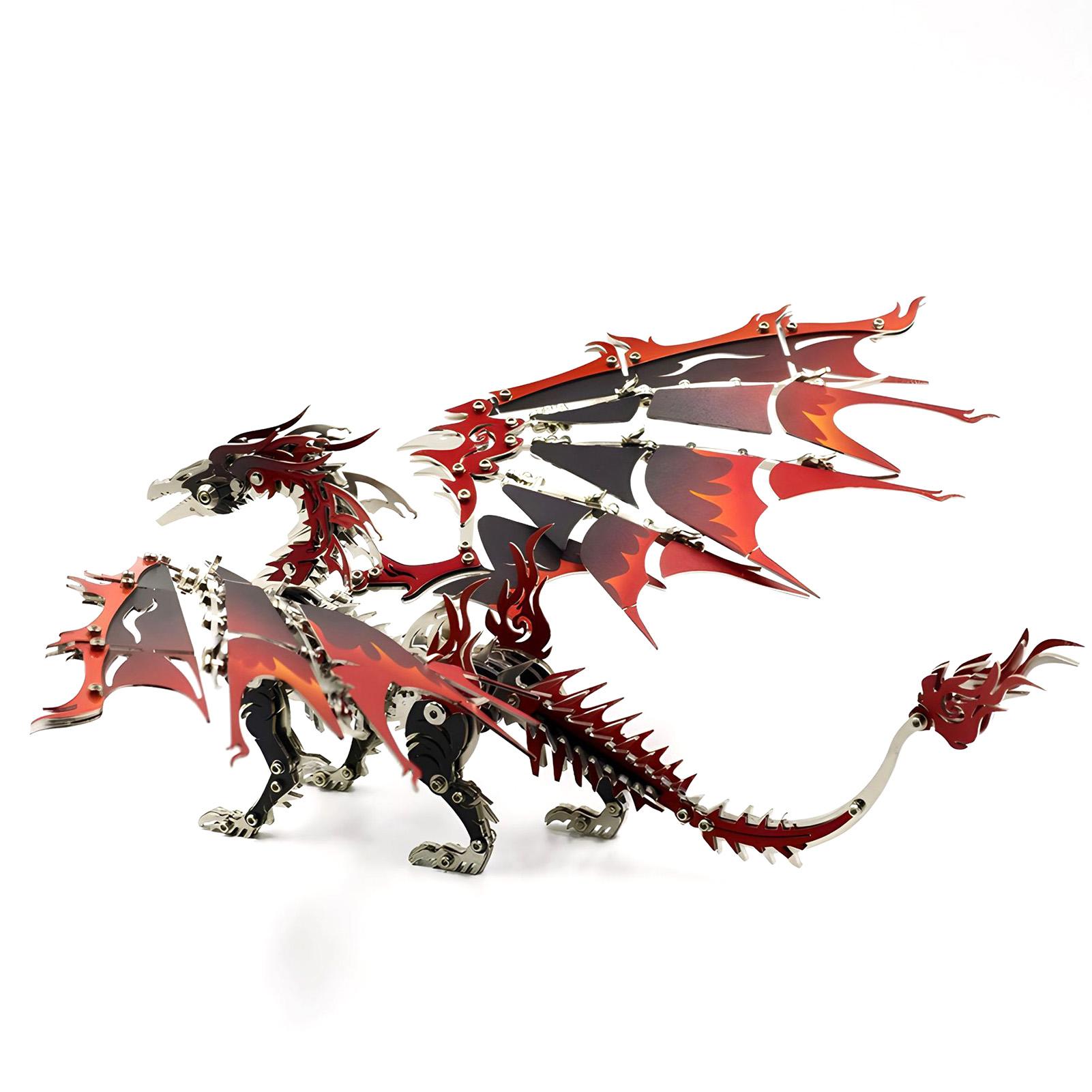 

3D Metal Dragon Puzzle Stainless Steel DIY Assembly Mechanical Dragon Model Puzzle Toy