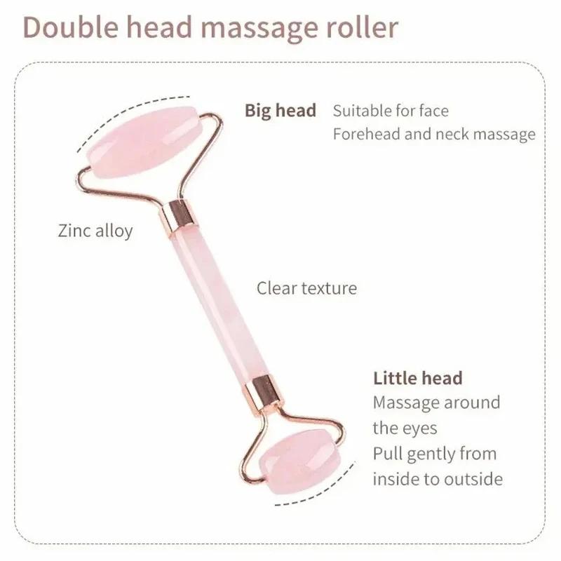 Gesichtsmassagegerät Doppelseitiger Roller Schönheitsstab Herzförmige Schabplatte Rosa Ganzkörper-Massagegerät Gesichtsmassage-Rolle