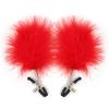 SM Sexy Colorful Feather Nipple Clamps Stainless Steel Metal Massage Breast Labia Clitoris Clips