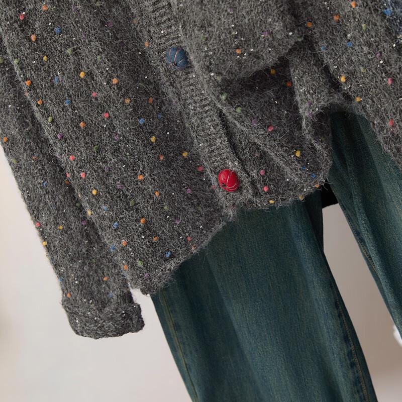 Damen V-Ausschnitt Strickpullover mit lockerer Passform