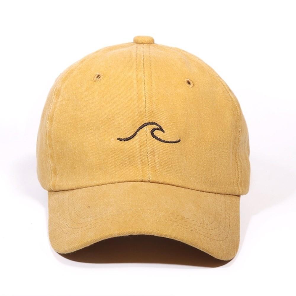 Wave Pattern Embroidery Baseball Hat Wide Brim Duck Tongue Hat Trend Sun Hat Women