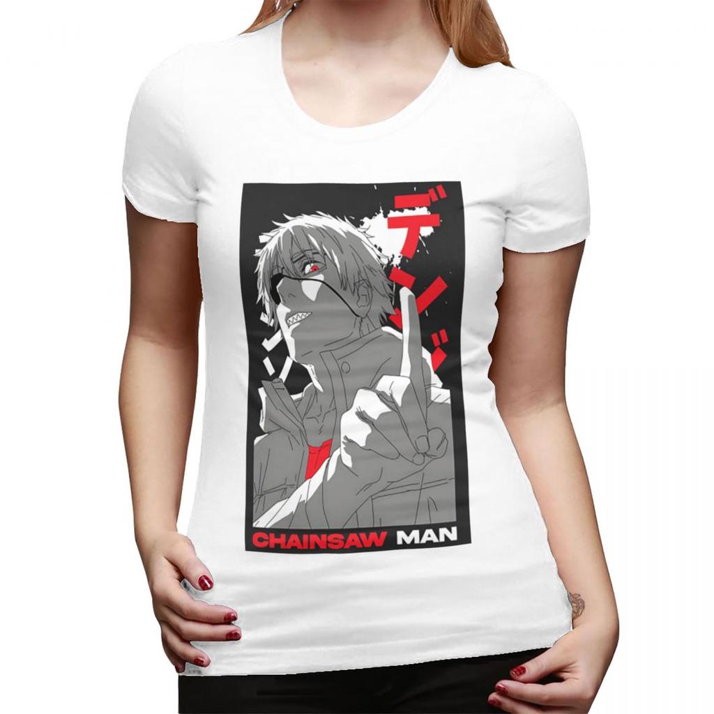 Anime Chainsaw Unisex Devil TShirt for Women Crew Neck Streetwear T Shirts Womens Short Sleeve Summer Clothes Tops