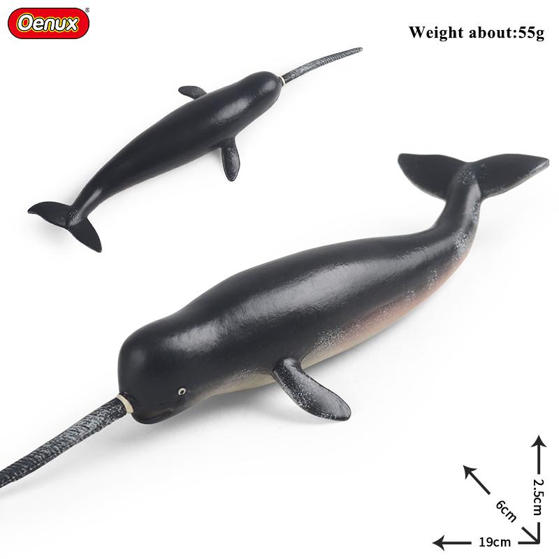 Oenux Ocean Animals Action Figures Sealife Shark Whare Megalodon Model Figurines PVC Home Decoration Kid Cognitive Education Toy