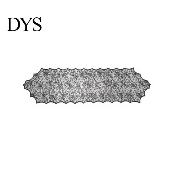 Versatile Coffee Table Runner Spider Web Runner, Black Lace Gothic Party Decor Cobweb for Halloween Dining Decoration Decorative Cover