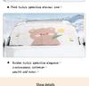Blue Rain Cartoon Car Snow Shield: Frost & Anti-snow Windshield Protector with Tulip & Little Rabbit Design