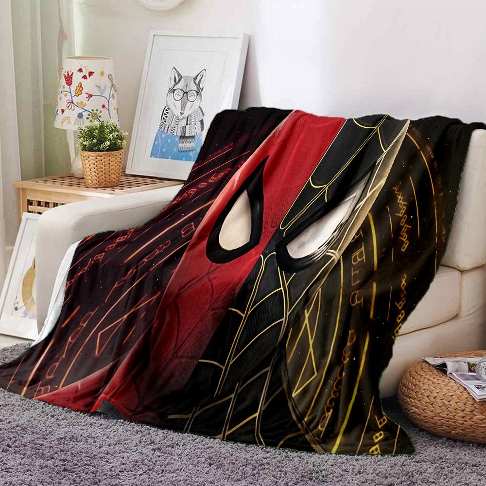 1pc Spiderman Three Faces flannel Blanket for Super Soft Cute Comfort Blanket for Travel Bedding Couch Sofa Blanket Y82561