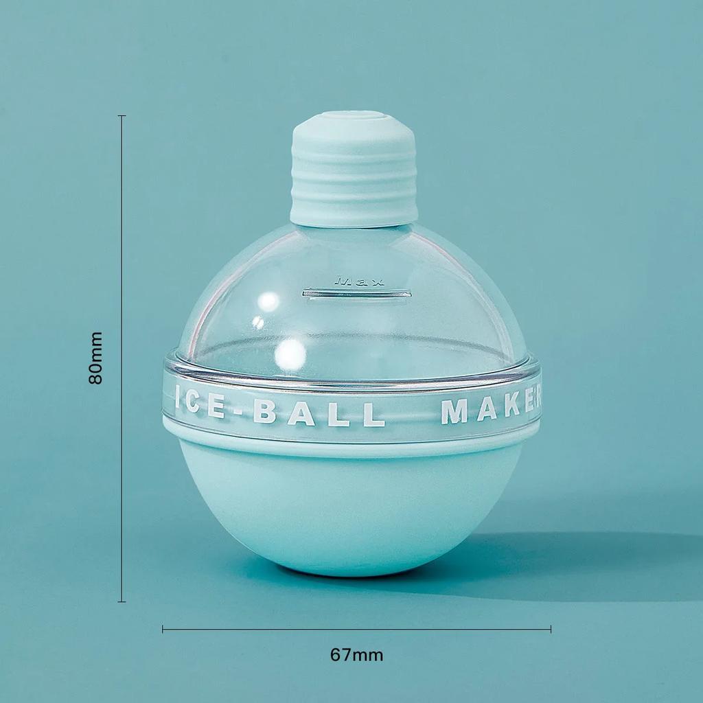 Whiskey Ice Mold Ball, Premium Flexible Silicone Ice Cube Tray with Large Round Ice Balls for Party and Bars Ice Bucket Maker