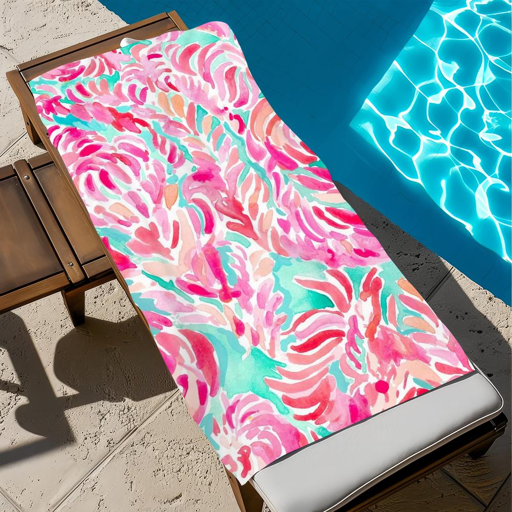 

L-Lilly Logo Towel Gift For Travel Gym Sauna Travel Spa Shower Camping Quick Dry Sports P-pulitzer-P Beach Towels Soft Pool W40*H60(CM)