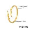 Cazador Geometric Lightning Open Rings for Women Stainless Steel Jewelry Simple Adjustable Ring Friends Gifts Wholesale Trendy