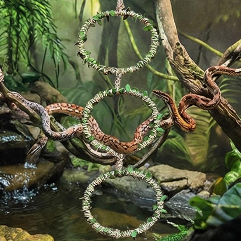 Reptiles Climbing Rings Toy Tanks Playgrounds Equipment Exercise Enriching Toy For Lizards Terrarium Habitats Decoration