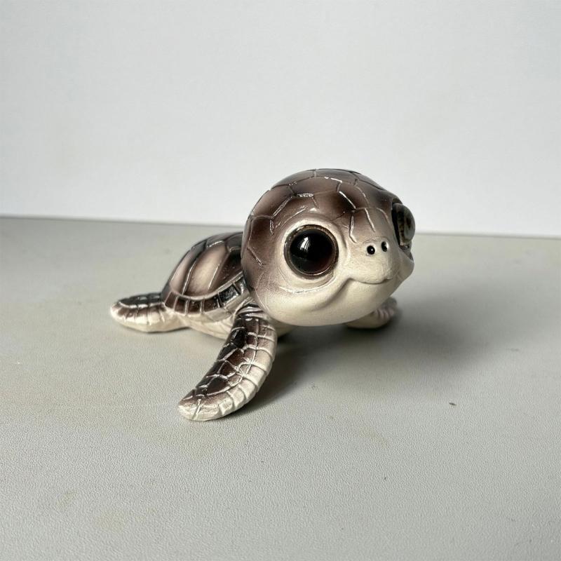 Kleine Schildkröten Tierfiguren Harz Meeresschildkröten Statuen Meerestiere Sammlungen Schildkröten Skulpturen Verzierung Heimdekorationen