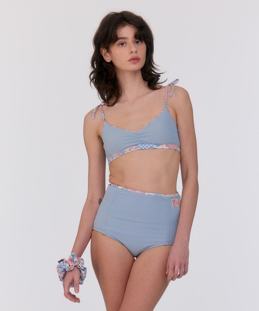 Lupeulupeu High Reversible Bikini Bottom [Bohemian Patchwork Blue]