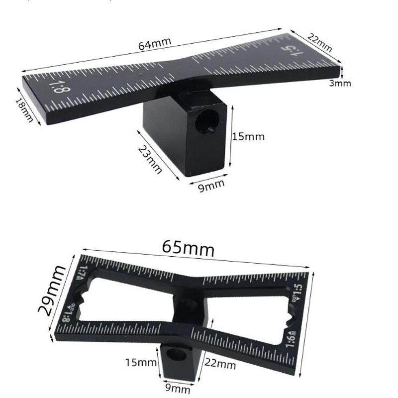 Woodworking Dovetail Marker Aluminum Alloy Dovetail Marking Template Jig 1:5 &1:8 Wood Joint Gauge With Scale DIY Tools