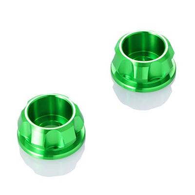 Daytona 91928 Premium Zone Motorcycle Cap Bolt Collar M8, Lime Green, 2 Pieces