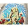 T-shirt Unisex Vintage Lavata, Stampa Madonna & Angeli con Lettere di Strass, Maglietta Oversize Streetwear