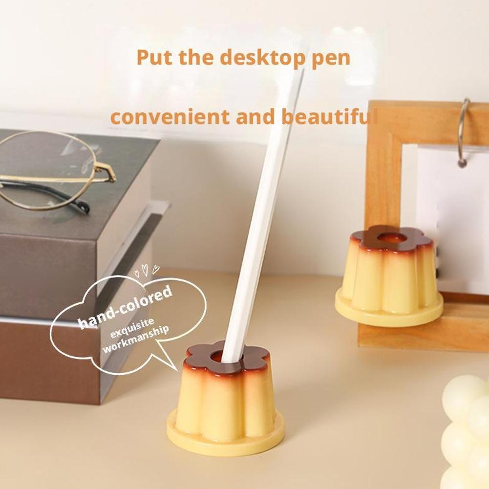 Holder Cute Pudding Pen Holder Birthday Gift Creative Desktop Girl Heart Small Ornament Organizer Cute Creative Pudding Pen