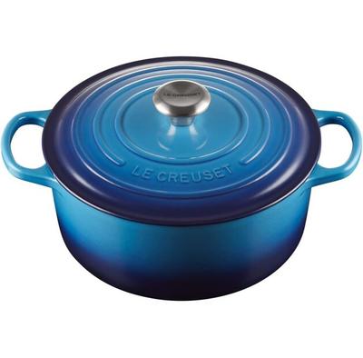 מחבת ברזל יצוק Le Creuset Signature עגולה 26 ס"מ תכלת 5.3 ליטר (21177262202430)