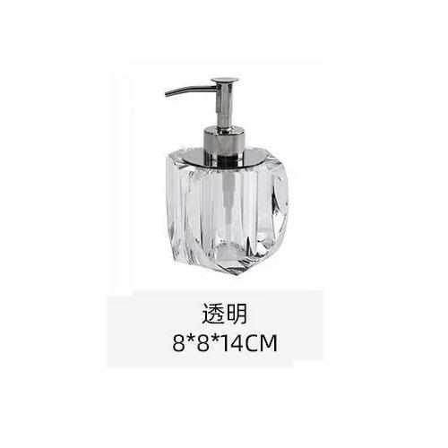 Creative Crystal Glass Lotion Bottle Champagne Gold Diamond Soap Dispenser Portable Liquid Soap Refill Bottle Bathroom Accessory