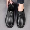 Scarpe da uomo in vera pelle alla moda Stile minimalista e versatile Festa di matrimonio tempo libero all'aperto camminata d'affari Scarpe nere