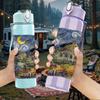 1PC Starry Night Van Gogh Classic Art Print 750ml Color Plastic Sports Water Bottle Leakproof Flip Straw Lid Suitable for Sports Office Home Use