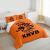 3 Piece Bedding Set KNVB Netherlands Lion Crown Orange Duvet Cover for Men Fan Gift