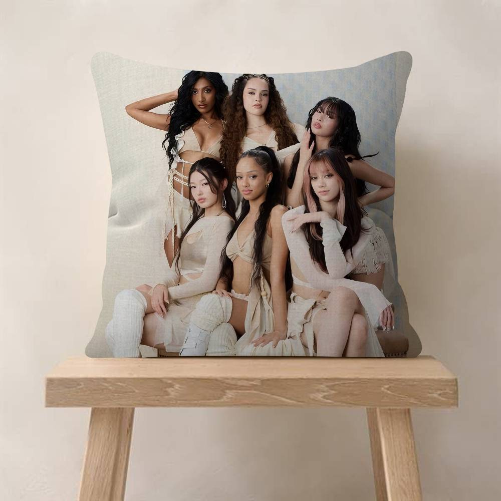 Korea Kpop Band KKatseye Pillow Gifts Home Office Furnishings Bedroom Sofa Car Cushion Cover Case xcm