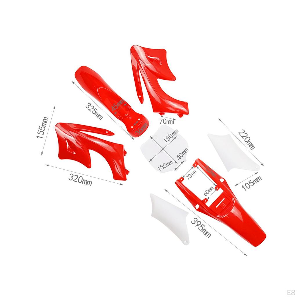 Body Mudguard Kit Accessories, Easy to Install ,High Performance, Premium, Spare Parts Replaces