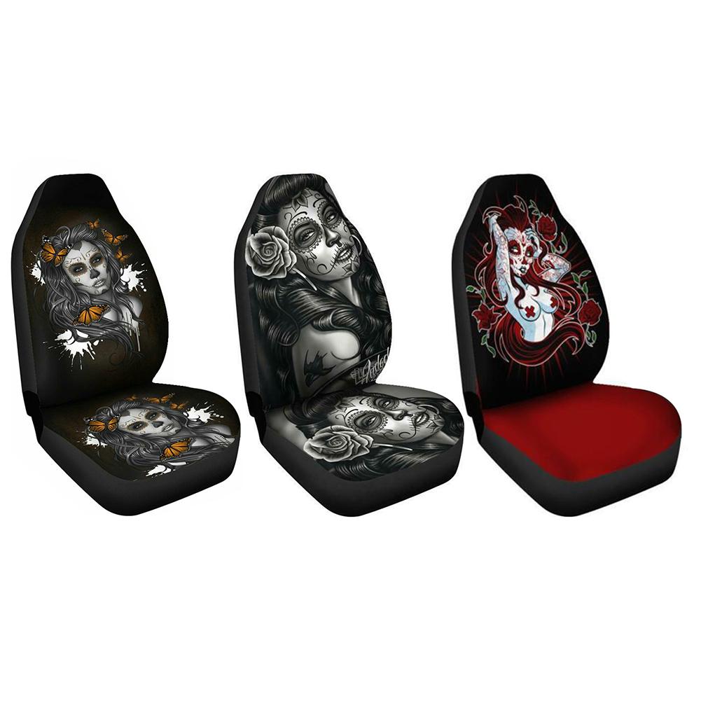 Front Seat Cover Car Fashion Printed Auto Polyester Fiber Front Seat Cover Universal Car Cover Interior Accessories For Truck