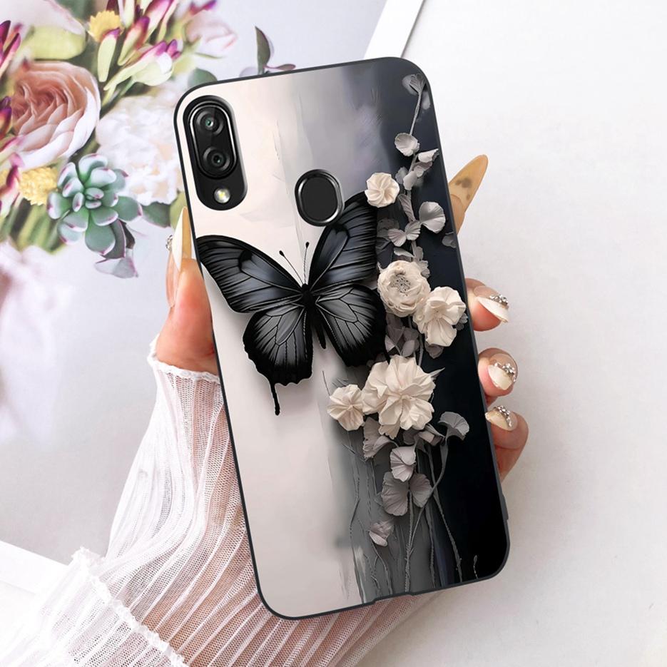 For ZTE Blade V10 Vita Case Luxury Flowers Butterfly Painted Cover Soft TPU Phone Case For ZTE Blade V10 2019 V10Vita Funda Bags