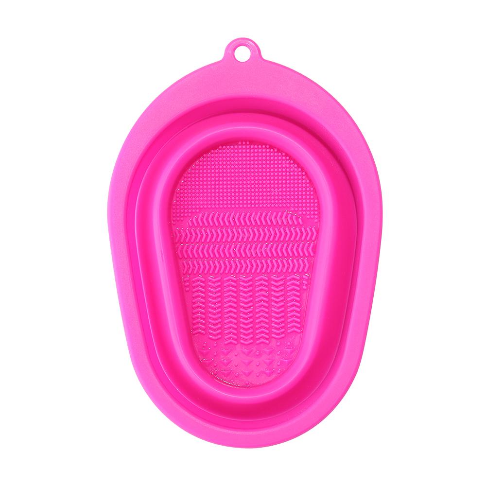 1Pcs Collapsible Silicone Brush Egg Pad Clean Washing Tools for Makeup Brushes Scrubber Board Cosmetics Cleaning Mat Kit