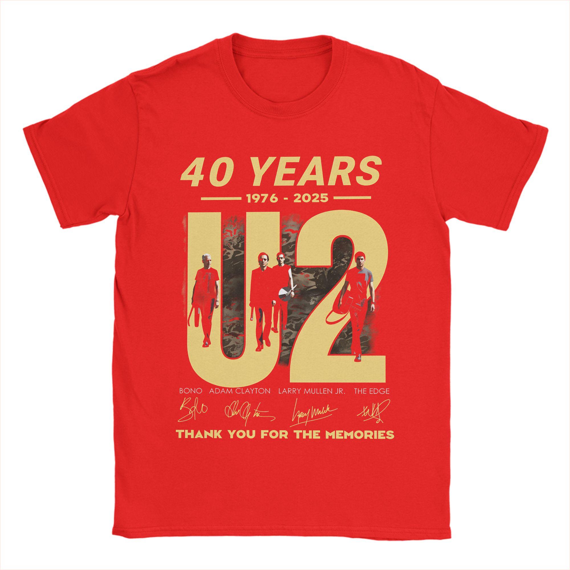 

Summer U2 Band 49 Anniversary Popular TShirts 100 Cotton Tee Shirt for Mens Y2K Funny Plus Size Short Sleeve Clothing S
