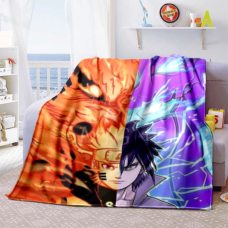 

2026 New Naruto Anime Print Blanket, Warm and Comfortable Flannel Blanket, Suitable for Bedrooms, Sofas, Beds, Chairs, Picnics, 75x90cm