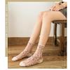 Fashion Cute Korean Style Girls Ladies Casual Crew Socks Colorful Flower Women Cotton for Spring Winter Happy Creative Gifts