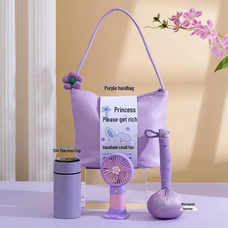 

HANDUNYOU Light Luxury Purple Handbag