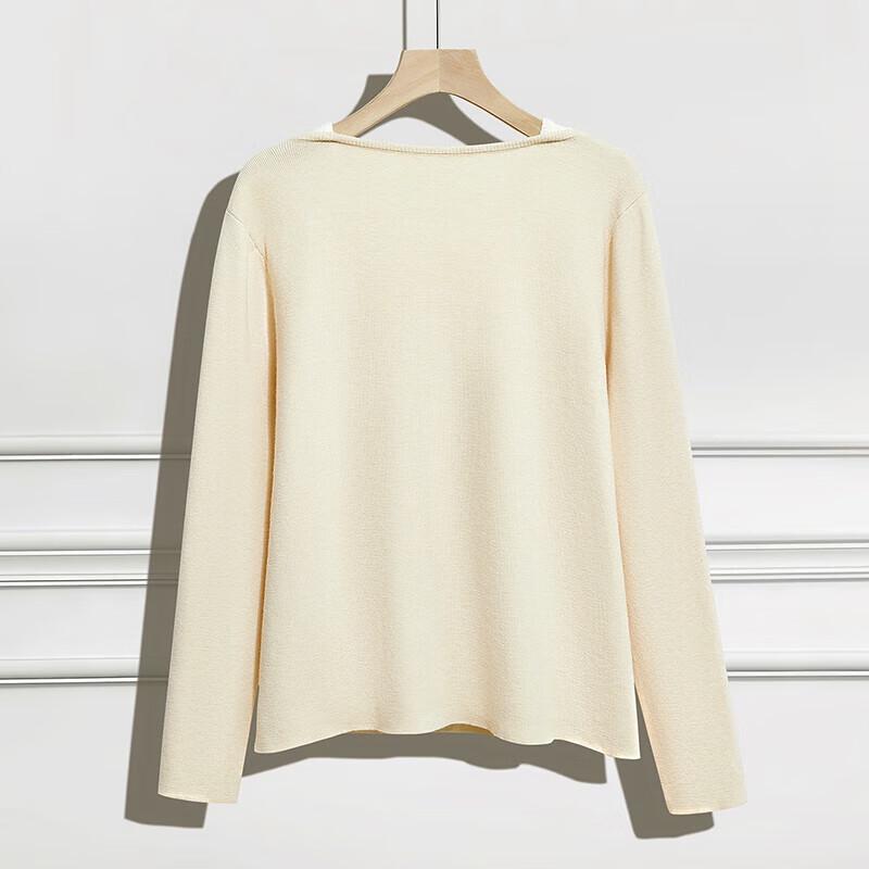 Shechi Design Sense Fake Two-Piece Color-Blocked Knit Top
