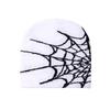 Warm Pullover Hat Soft Cuffed Knitted Hat Y2K Spider Web Pattern Beanie Caps  Casual Wear
