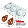 1/3 Cavity Vertical Striped Shell Silicone Mold Water Drop Mousse Chocolate Pudding Baking Diy Candle Making Mould
