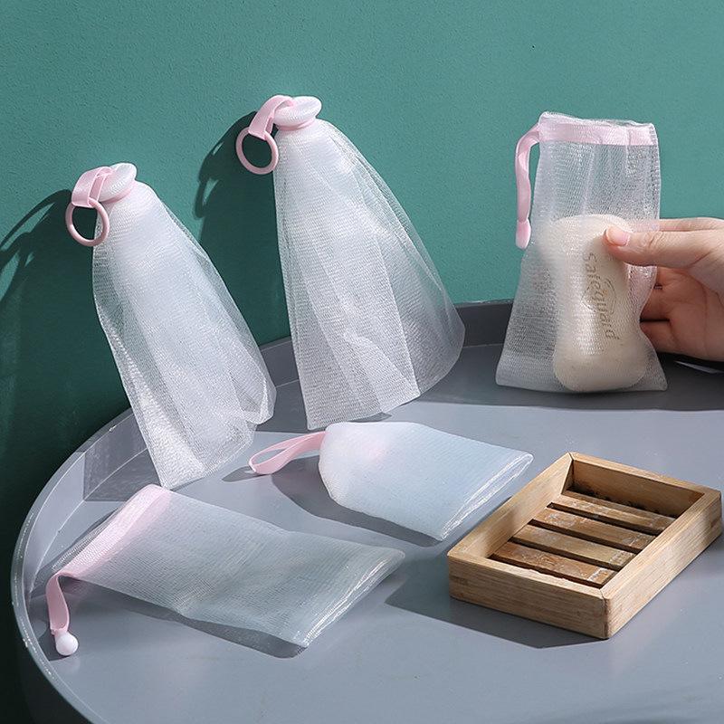 Customizable Double-Layer Foaming Net Bag for Handmade Soap and Facial Cleanser