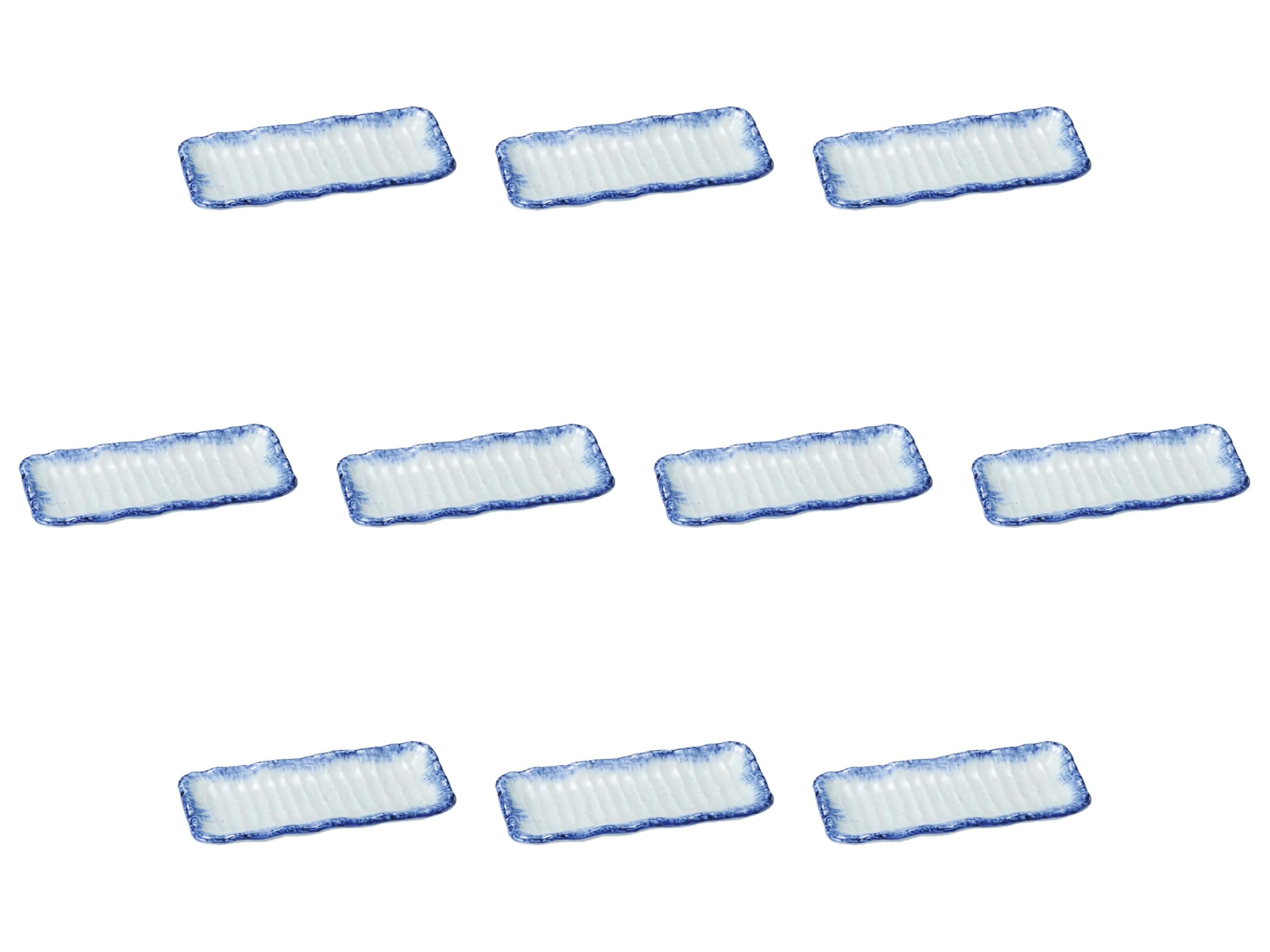 

Set of 10 Gosu Brushed Plates x 10 x Plates Setomonohonpo [22 2.5cm]