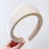 Elegant Velvet Triangle Headband Crown Classical Wide Edge Hair Hoop Individual Solid Color Retro Hair Accessories Banquet