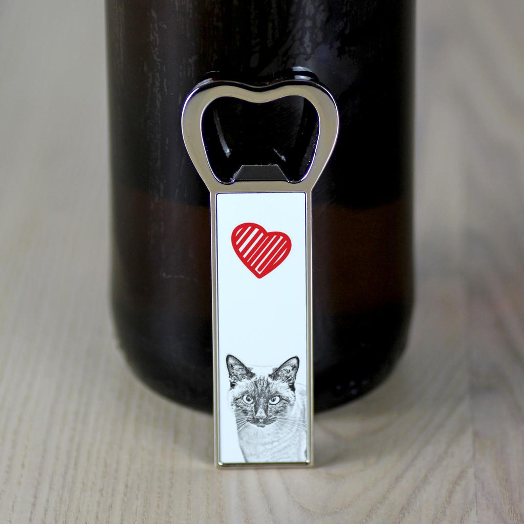 Syjamski - Otwieracz Do Butelek Z Kotem, Personalizowany Otwieracz Na Lodówkę, Wyjątkowy Upominek Dla Mężczyzny Marki Art-Dog