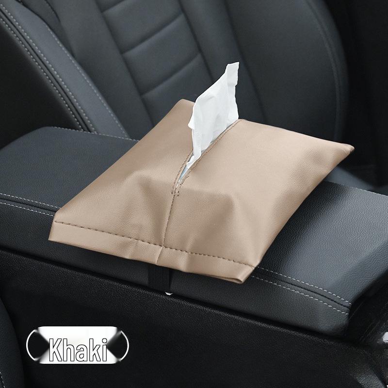 

Tesla Model 3/Y/S/X Leather Tissue Box, Interior Decor.