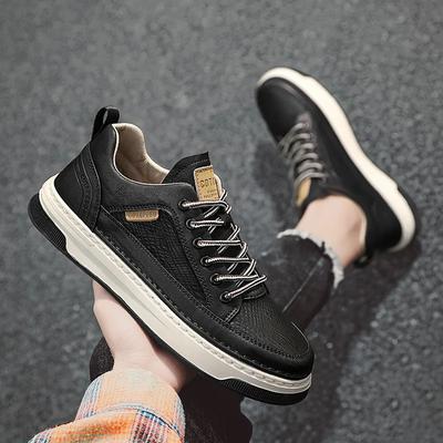 Scarpe Casual in Pelle di Marca Moda per Uomo Scarpe Basse Nere Marca Bianco Uomo Scarpe da Lavoro da Ufficio per Uomo Sneakers Casual da Corsa Tenis