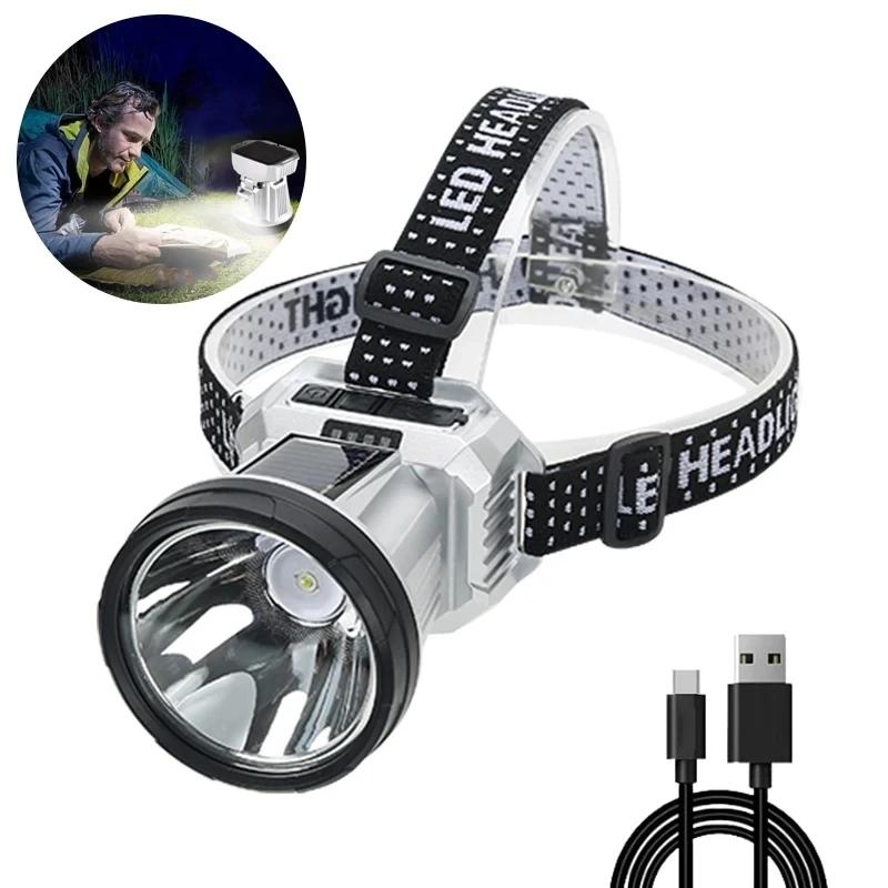 Powerful LED Headlamp Rechargeable Build in 18650 battery Headlight Outdoor Waterproof Work Head Lamp High Lumen Head Torch