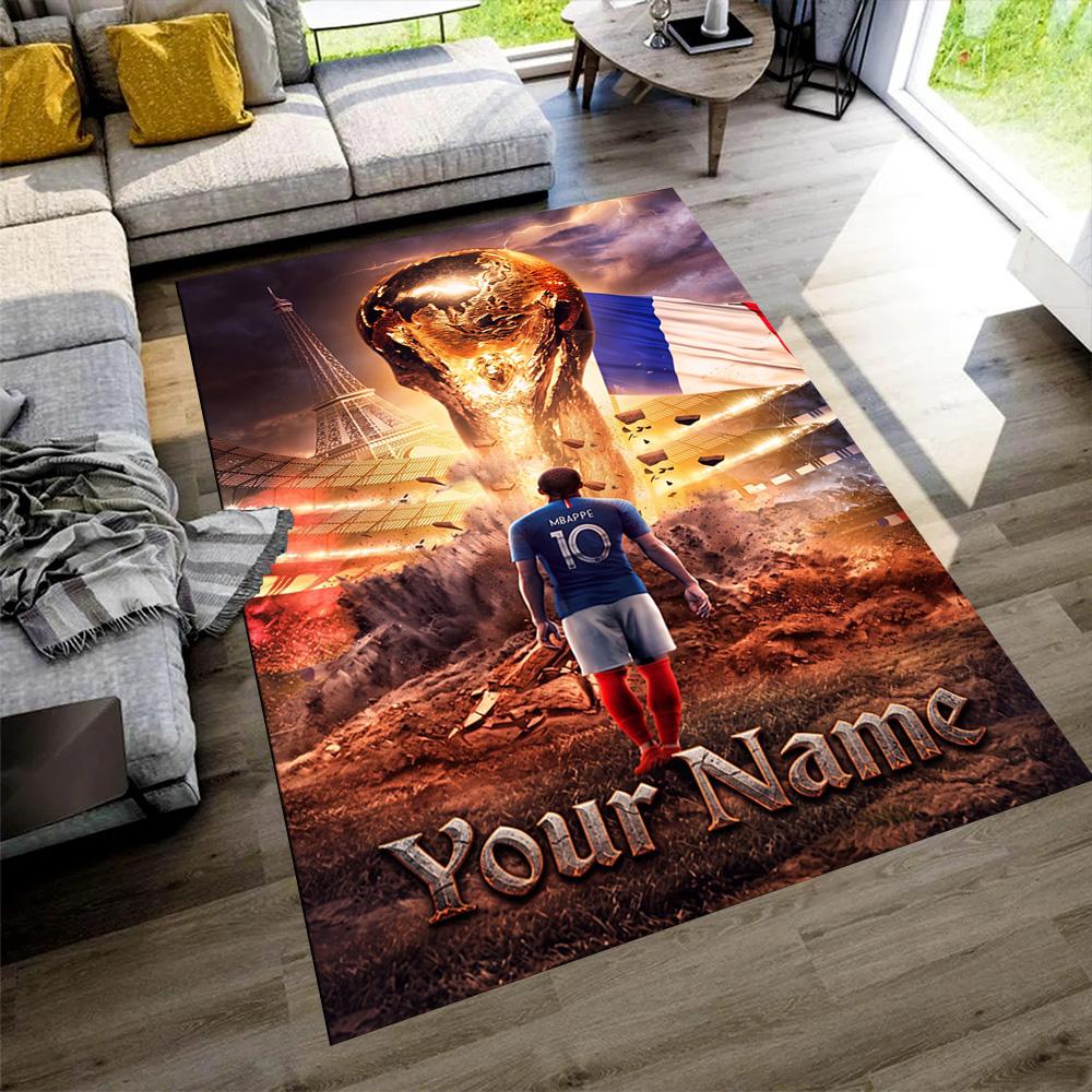 Mbappé Personalized Text Carpet Suitable for Entryway Balcony Bedrooms Hallway Antislip Carpet Decorate Offices Perfect Birthday/Christmas Gift Idea