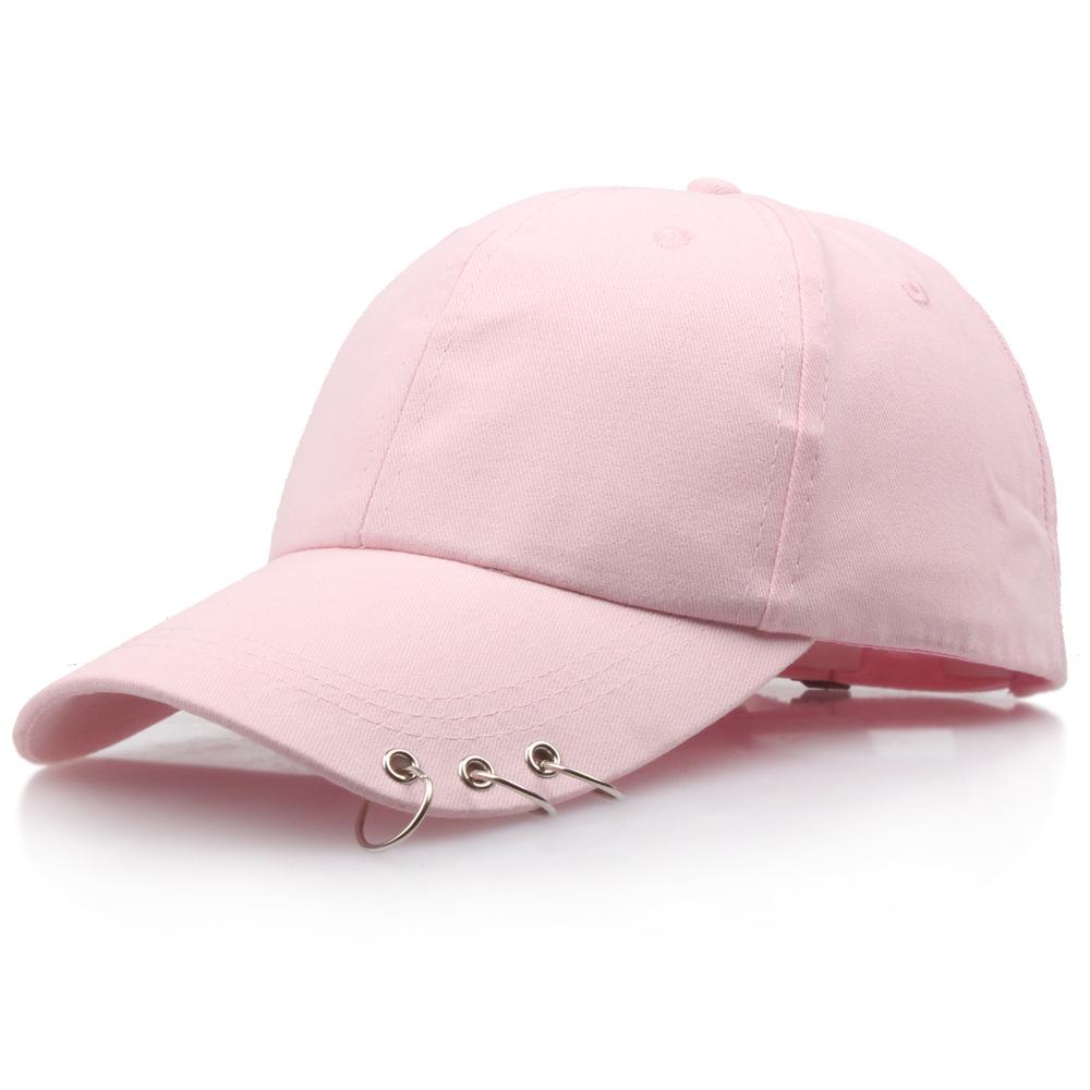 

Мужская Женская Бейсболка с Кольцом Кругом Snapback Кепки Регулируемая Корейский Стиль Однотонная Кепка Папы Хлопок Повседневный Козырек Рыболовные Кепки розовый